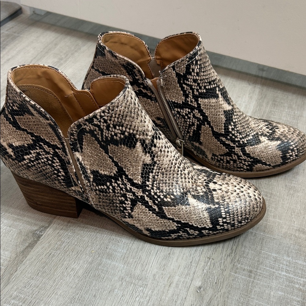 Snakeskin Ankle Boots